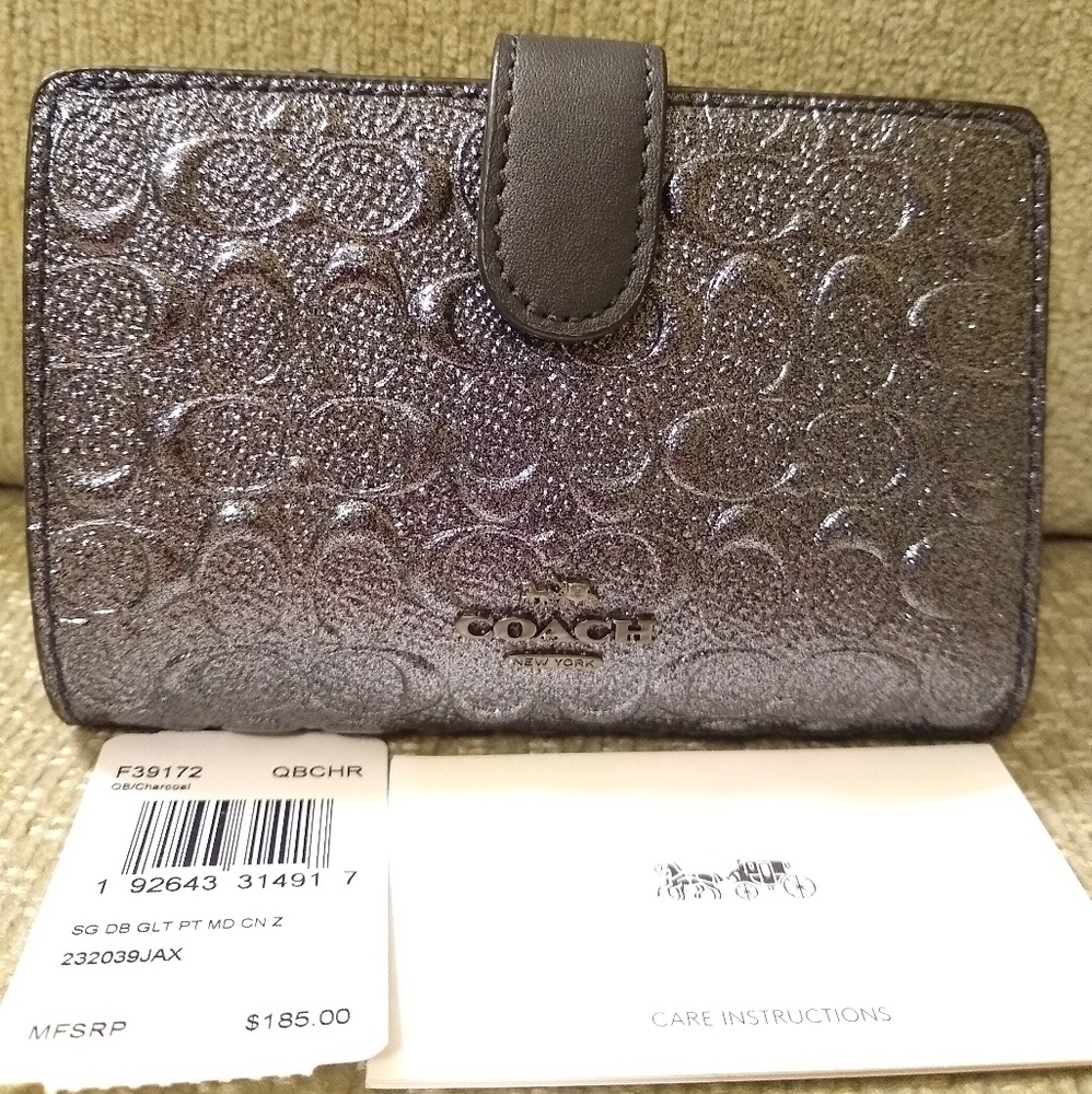 💥BNWT Authentic Coach Glitter Wallet💥